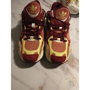 adidas Women's Burgundy and Yellow Retro Style Sneakers